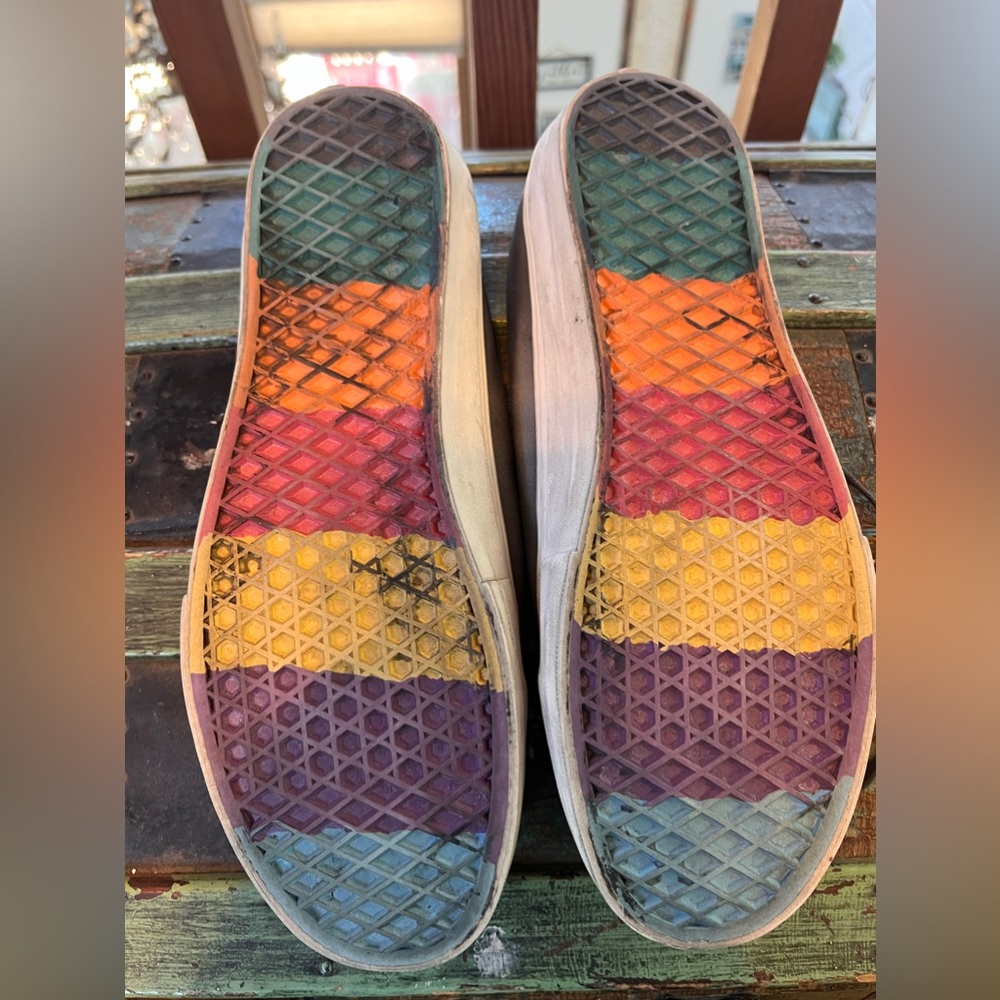 Vans two tone leather and suede gray sneakers - Picture 6 of 6